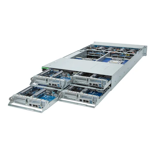 GIGABYTE H273-Z81-AAW1 - High Density Server - EPYC 9004 - 2U 4-Node DP 8-Bay Gen4 NVMe/SATA/SAS 3000W