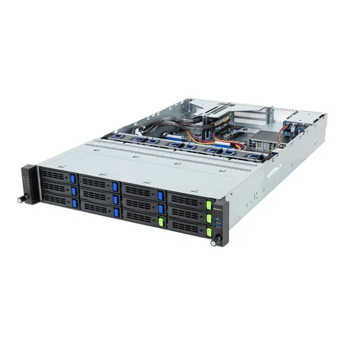 GIGABYTE R263-Z37-AAH1 - Rack Server - EPYC 9004 - 2U UP 12+2-Bay Gen5 NVMe/SATA/SAS-4 Titanium