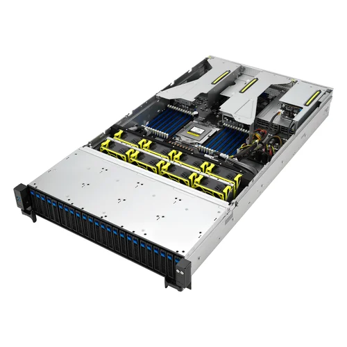 ASUS RS521A-E12-RS24U/1G/2kW/16NVMe/FAN/RH/OCP/GPU | 90SF03X1-M000R0 | AMD EPYC™ 9005 single-processor 2U server that supports up to 24 DIMM, 24 NVMe, five PCIe® 5.0 slots, two M.2, OCP 3.0, two dual-slot GPUs, and ASUS ASMB11-iKVM