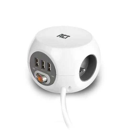 Act Pwr block 3 USB charging ports 3 BE outl