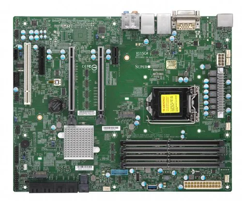Supermicro Motherboard X11SCA Single Intel® Xeon® E-2100 Processor Intel® Xeon® E-2200 Processor 8th/9th Generation Intel® Core i9/Core i7/Core i5/Core i3/Pentium®/Celeron® Processor