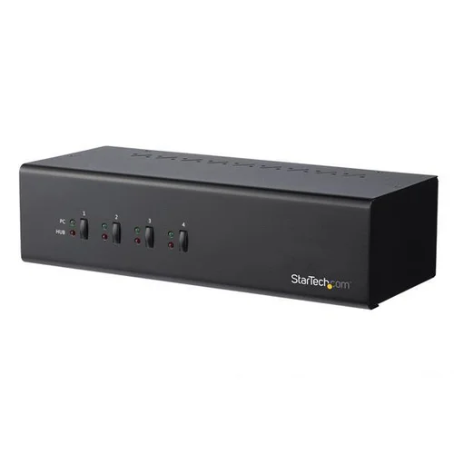 StarTech KVM Switch - 4 Port - Dual DVI - USB Hub