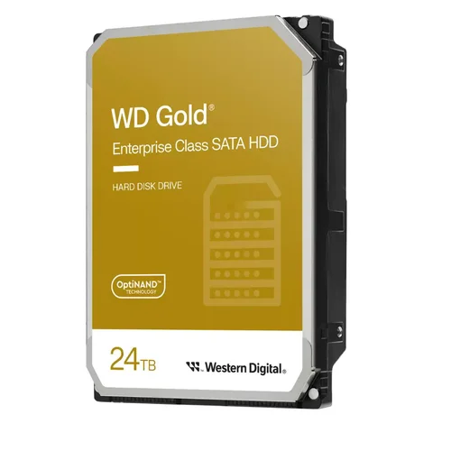 Western Digital WD Gold Enterprise Class SATA HDD, 24TB, Cache Size 512MB