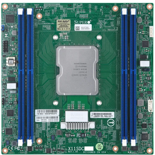 Supermicro Motherboard X11SDC-16C Single Intel® Xeon® Processor D-2183IT
